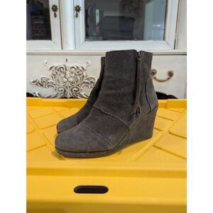 Toms Grey Suede Booties!